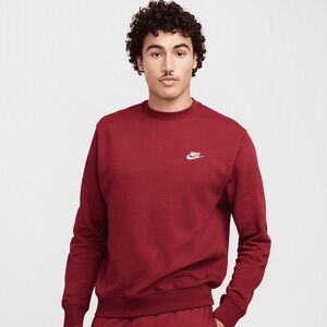 Nike Men's vintage Red Burgundy Crewneck Sweater